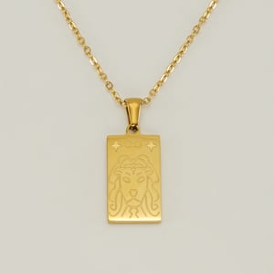 1 Piece Classic Series Retro Lion Stainless Steel  Gold Color Unisex Pendant Necklaces h5 